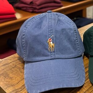 Blue Polo Cap with Embroidered Logo